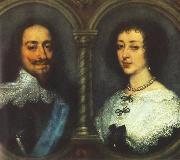 DYCK, Sir Anthony Van Charles I of England and Henrietta of France dfg china oil painting reproduction